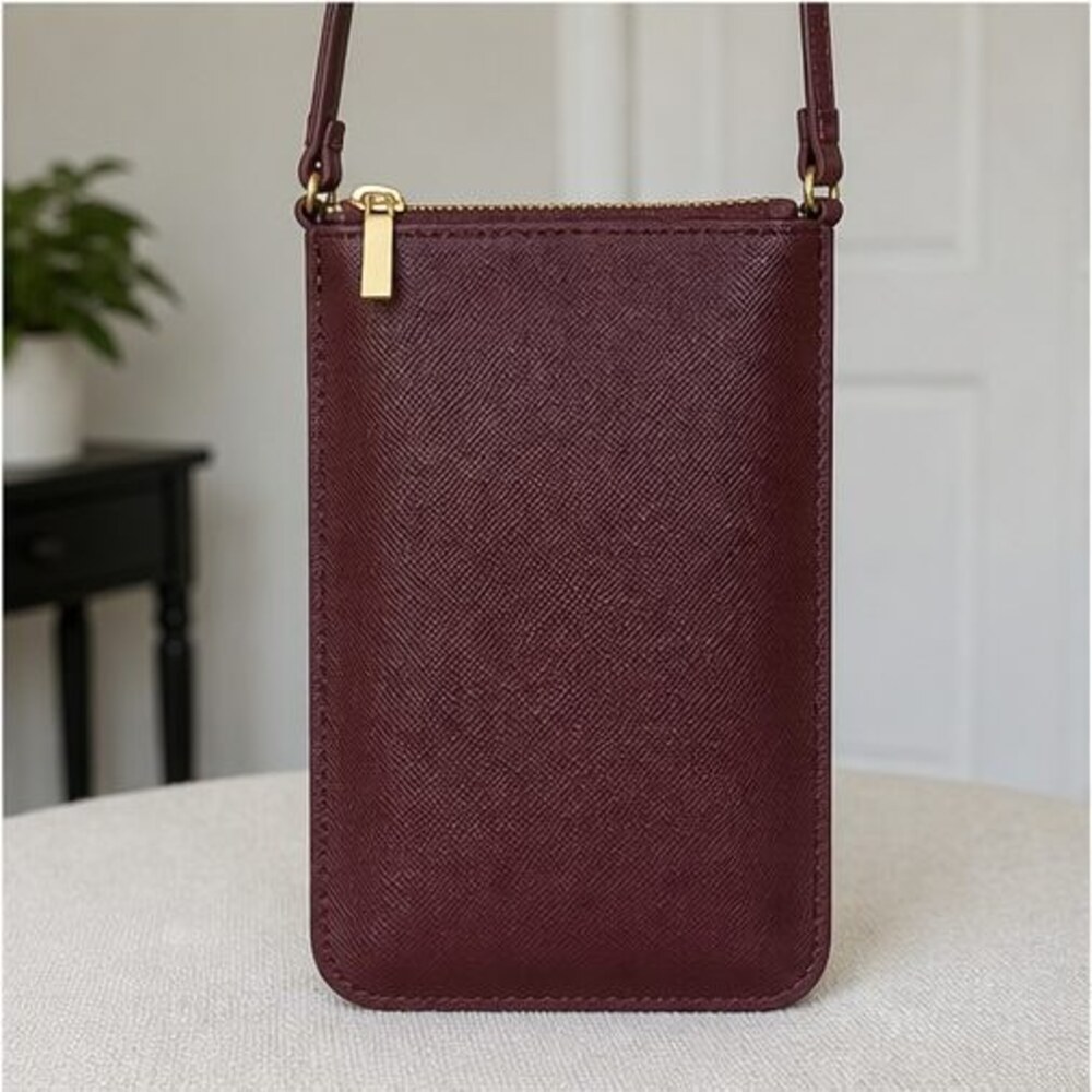 Espresso Saffiano Crossbody Bag